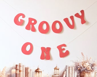Groovy One 1st Birthday Party Banner to Celebrate Your Little One's First Milestone - First Birthday Keepsake Gift