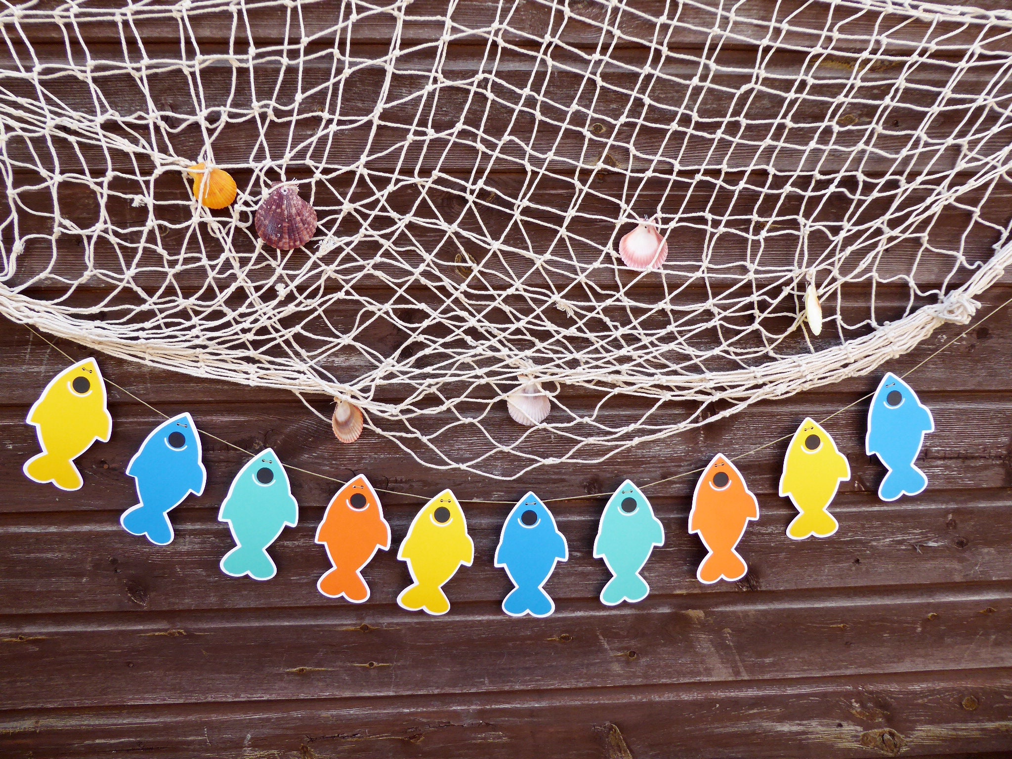 Decorative Fishing Net, Fishing Birthday Party, Gone Fishing, the Big One  Fishing Birthday Party Fish Net -  Ireland