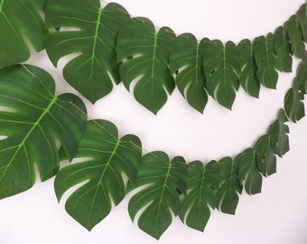 Palm Leaf Garland, Tropical, Jungle, Greenery Birthday, Baby Shower, Hen Party Decoration, Tropical Photo Prop
