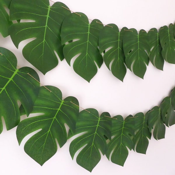 Palm Leaf Garland, Tropical, Jungle, Greenery Birthday, Baby Shower, Hen Party Decoration, Tropical Photo Prop