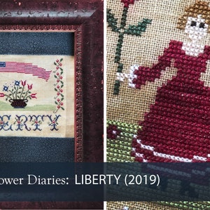 LIBERTY - instant download, digital, original cross stitch pattern by The Snowflower Diaries