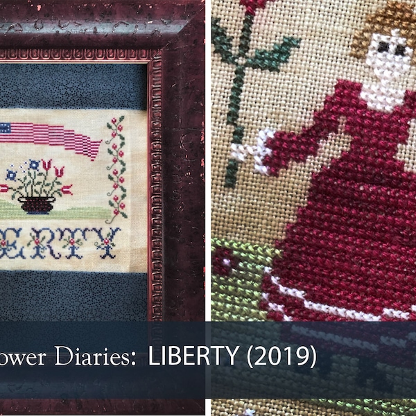 LIBERTY - instant download, digital, original cross stitch pattern by The Snowflower Diaries