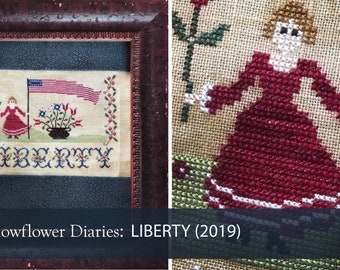 LIBERTY - instant download, digital, original cross stitch pattern by The Snowflower Diaries