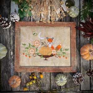 Der Fuchs & die Magie des Herbstes PDF digitales Kreuzstichmuster