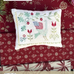 One Flag, One Land, pdf cross stitch pattern, sampler, Americana, patriotic stitching, patriotic gift, digital pattern, independence day