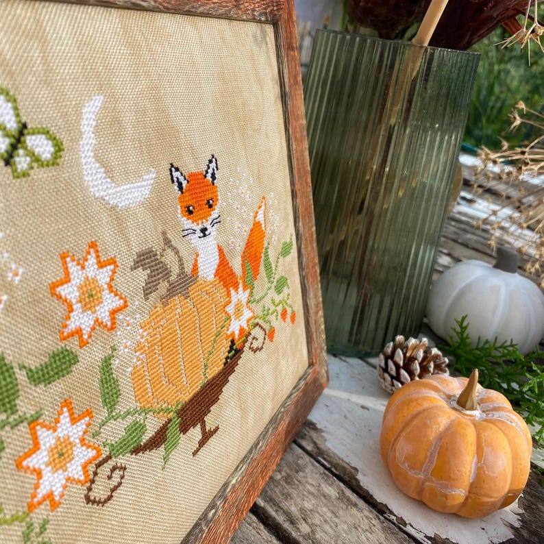 The Fox & the Magic of Autumn PDF Digital Cross Stitch Pattern - Etsy