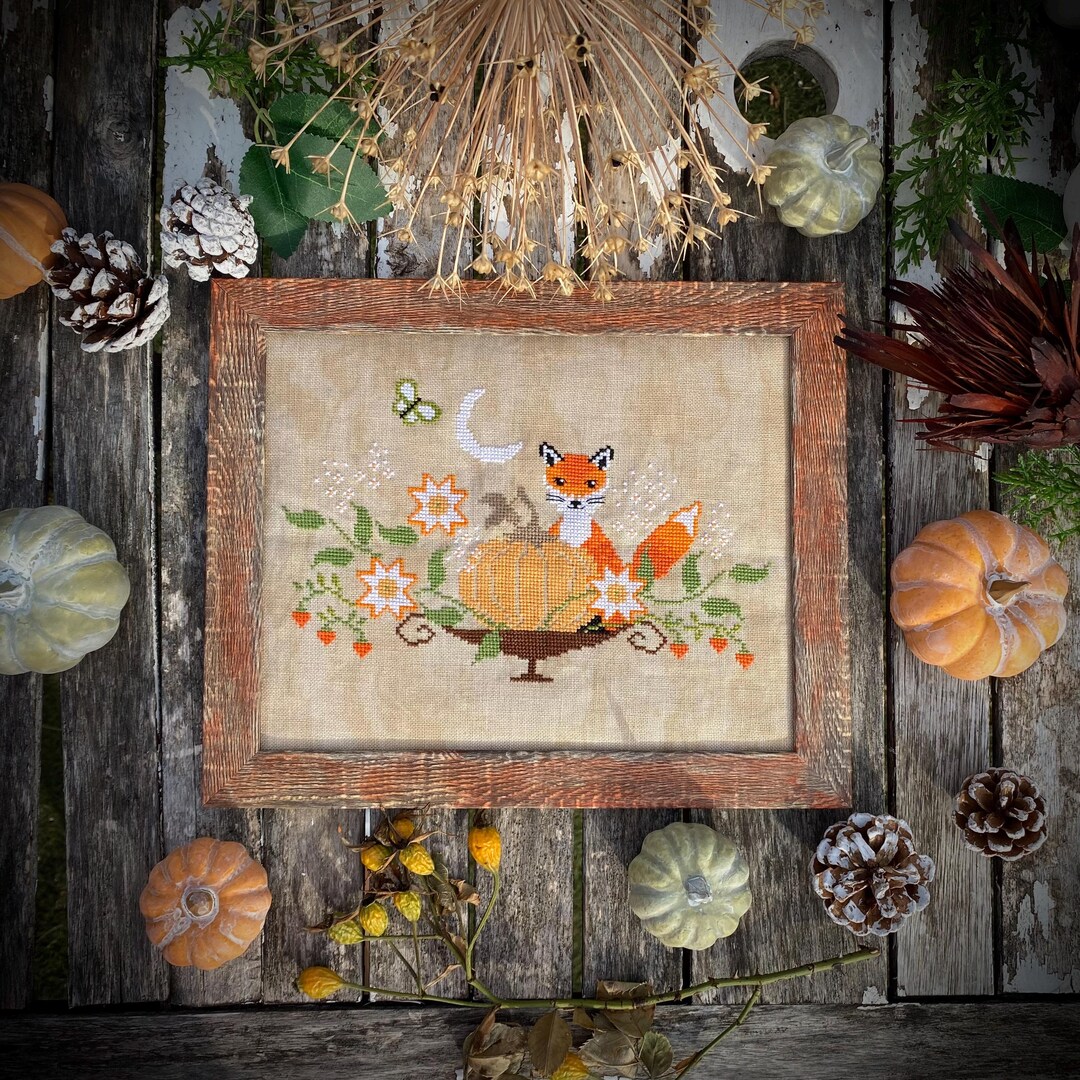 The Fox & the Magic of Autumn PDF Digital Cross Stitch Pattern - Etsy