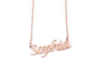 "Veronica" Name Necklace Stainless Steel/ 18ct Gold PlatedChristmas Valentine "Veronica" Name Necklace Stainless Steel/ 18ct Gold PlatedChristmas Valentine
