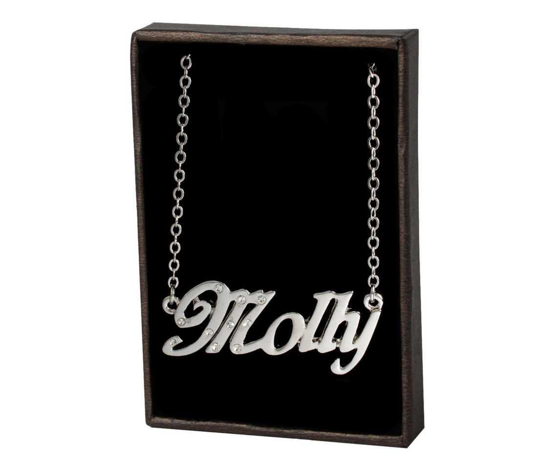 MOLLY Name Necklace & Name Bracelet Jewellery Set 18K Gold | Etsy