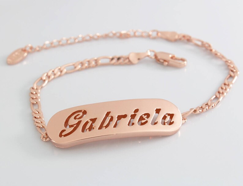GABRIELA Name Necklace /& Name Bracelet Jewellery Set 18K Gold Plated Anniversary Custom Made Crystals Birthday Christmas Gifts For Her