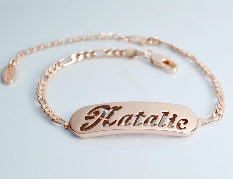 NATALIE Name Necklace & Name Bracelet Jewellery Set 18K Gold Etsy