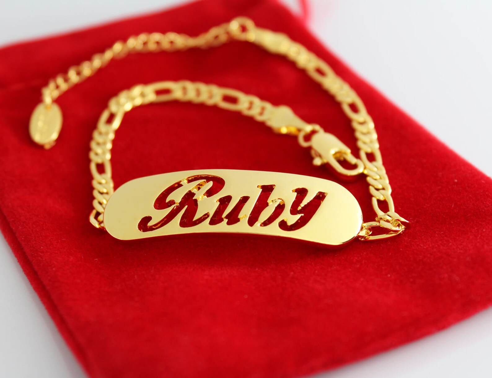 ruby name necklace