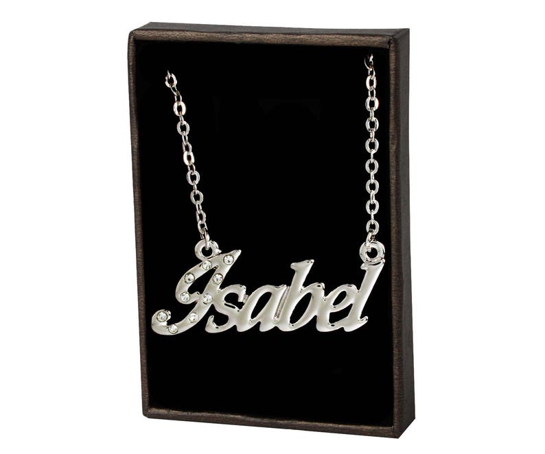 ISABEL Name Necklace & Name Bracelet Jewellery Set 18K Gold Etsy