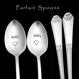 Mr & Mrs Iced Tea Parfait Spoon Something Old Wedding Engagement ...