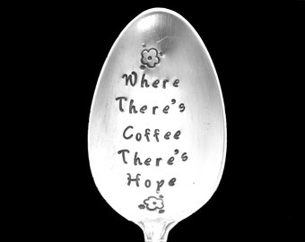 Stamped Coffee Spoon: Inspirational Vintage Silverware Gift