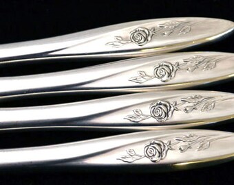 4 Vintage Silver Plated Dinner Knives Hollow Handle Dinner | Etsy 4 Vintage Silver Plated Dinner Knives Hollow Handle Dinner | Etsy