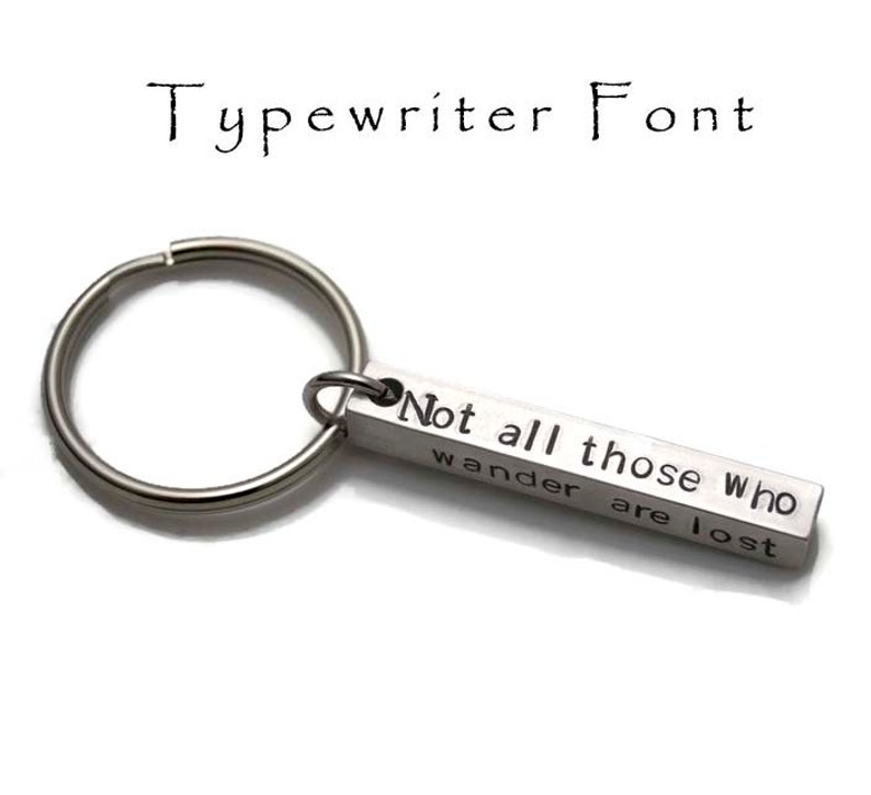 Personalized Stamped Key Chain Aluminum Brass Copper Bar Key Etsy