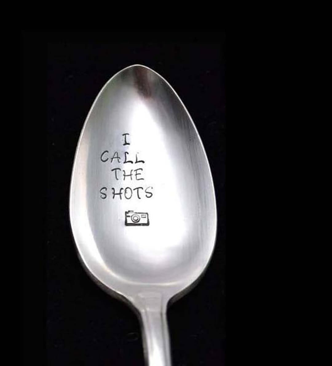 Engraved Camera Spoon: Vintage Silver Plated Teaspoon, Photographer ...