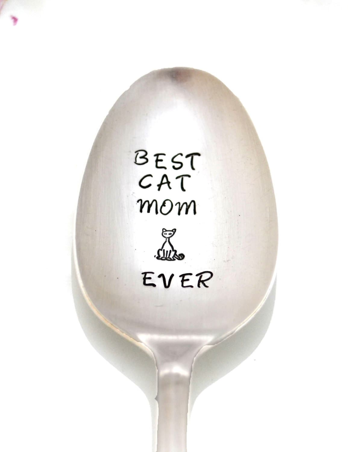 Stamped Cat Spoon Hand Stamped Vintage Silverware Best Cat Etsy