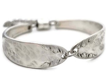 Hammered Spoon Bracelet King Edward National Silver Co Recycled Silverware Bridesmaid Jewelry Gifts Under 30 ~ 6.75"