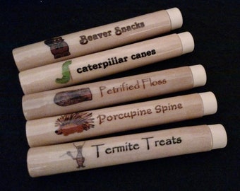 UNIQUE Novelty Gift!  Toothpick Holder STUBES for pocket, briefcase, luggage, car, truck (Termite Treats, Texas Splinters,  RIP Stickman)