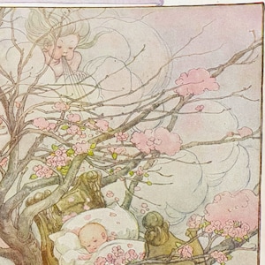 Hush A Bye Baby Anne Anderson 1927 Vintage Children&#39;s Lithograph Nursery Illustration