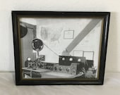 3ABW John V.L. Barnes cir 1923 Radio Station Photo Framed Tubes Horn Steampunk