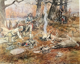 WESTERN ART POSTER Carson/'s Men Charles M Russell NEW