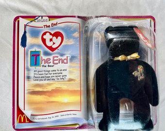 The End the Bear McDonalds TY The End Teenie Beanie Baby Rare Retired NIB