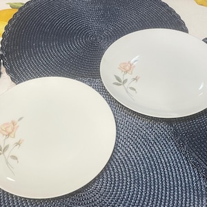 Noritake Japan Cook &#39;n Serve  Young Love 118 SET of 2 Salad Plates Pink Rose