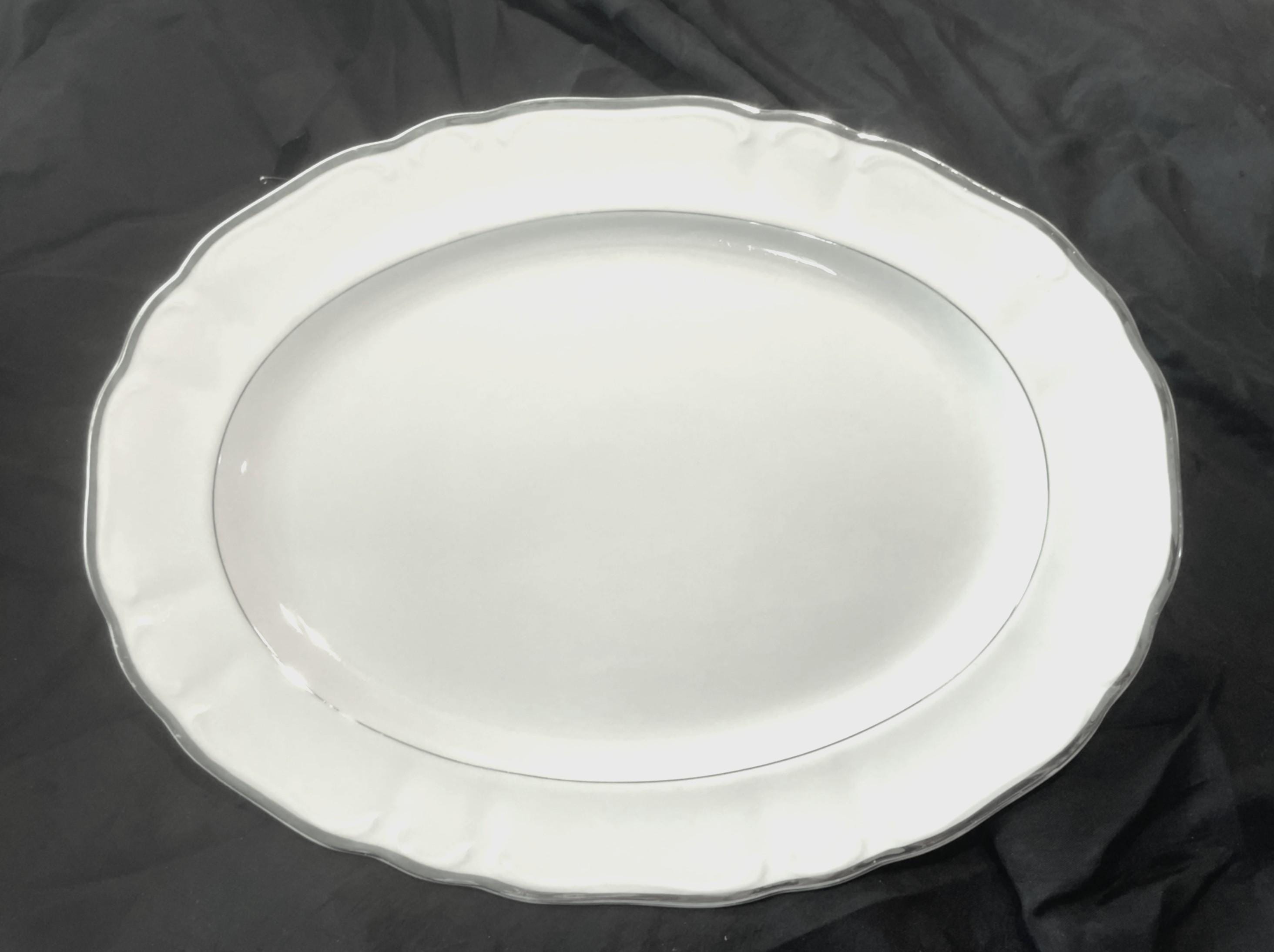 Harmony House Fine China Japan SILVER SONATA Large Platter Mid