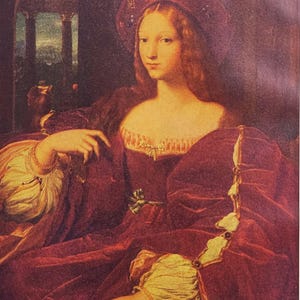 Joanna of Aragon by Raphael: 1927 Vintage Lithograph Art Print