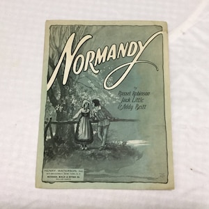 NORMANDY Vintage Sheet Music by Robinson, Little, Britt 1925