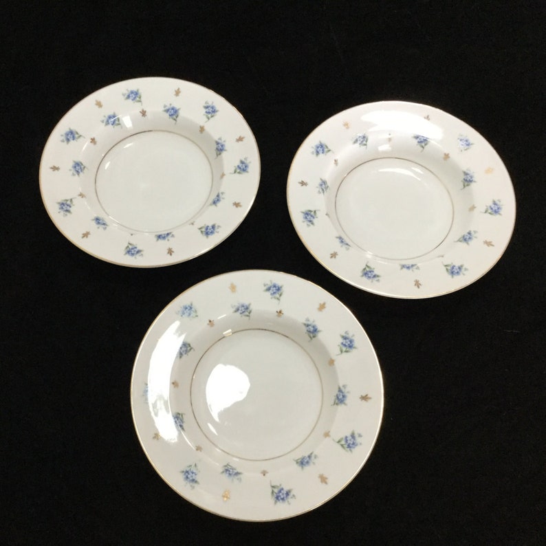 Noritake Remembrance 5146 3 Rimmed Soup Bowls Fine China Japan
