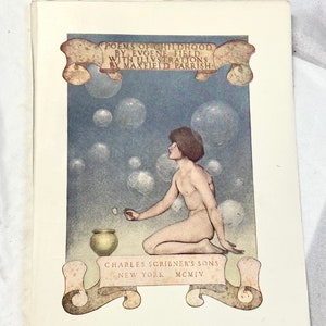 Maxfield Parrish 1904 Art Print RARE Bubble Boy in Poems of Childhood