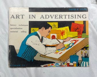 Vintage ART in ADVERTISING By David K. Stone 1961 Pitman #35  Very GOOD