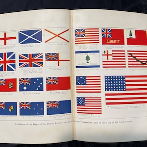 Flags of British Empire & Possessions United States 1927 Vintage