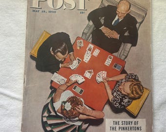 Samstag Abend Post 15 Mai 1948 Norman Rockwell Titelbild - Bridge Party