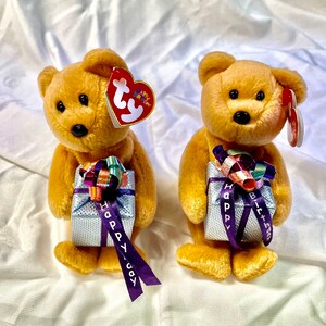 Ty  Beanie Babies Bear Happy Birthday bears 2