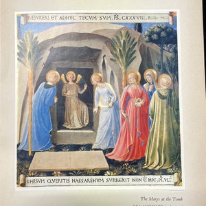 Fra Angelico: The Marys at the Tomb Vintage Photogravure Print (1957)