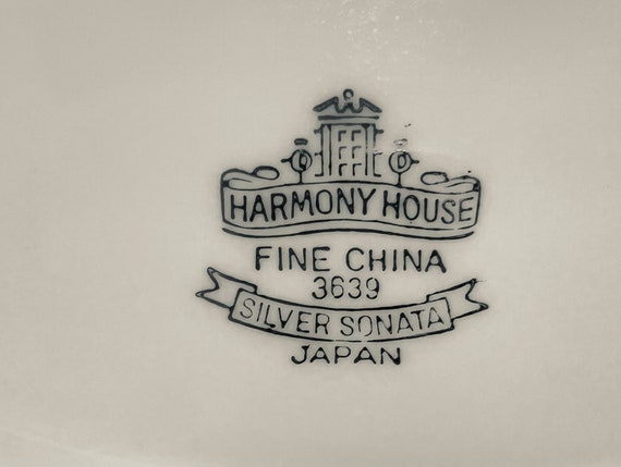 Harmony House Fine China Japan SILVER SONATA Large Platter Mid