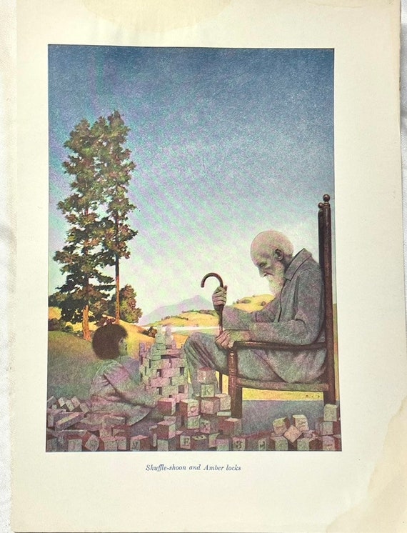 Maxfield Parrish 1904 Art Print Shuffle-shoon and Amber Maxfield Parrish 1904 Art Print Shuffle-shoon and Amber