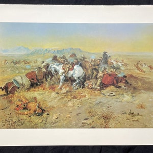 Uma Posição Desesperada Charles M. Russell Charlie Índios Nativos Americanos Oeste