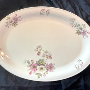 Tirschenreuth Bavaria Apple Blossom 15 1/2&quot; Serving Platter Germany