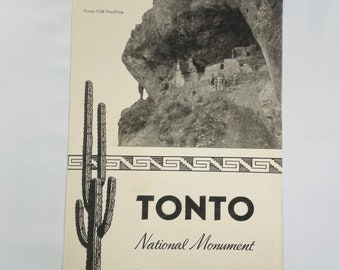 Tonto National Monument Arizona 1953 with Map