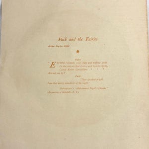 Puck and the Fairies Arthur Hughes 1896 Photogravure Shakespeare A ...