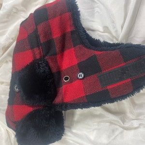 Buffalo Plaid Wool Blend Trapper Hat - Dorfman Pacific Co - Size Large