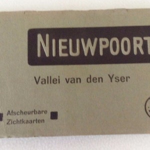 Carnet de cartes postales photo Nieuwpoort, Belgique, 1915, voile, guerre des mots, inutilisée