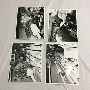 Vintage Hoover Dam Interior Photos: 1940s Kodak Paper (Lot of 4)