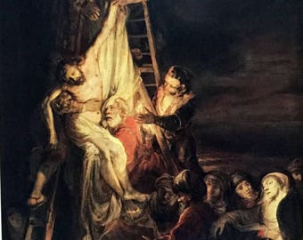 Rembrandt's Descent From the Cross: Vintage 1957 Photogravure Art